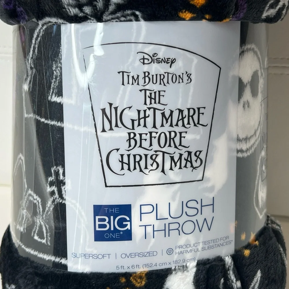 Disney Nightmare Before Christmas Plush Oversized Throw 5’ x 6’